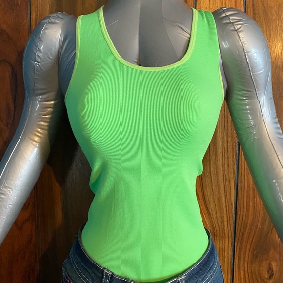 Green Racer Back Tank - Picture 1 of 2